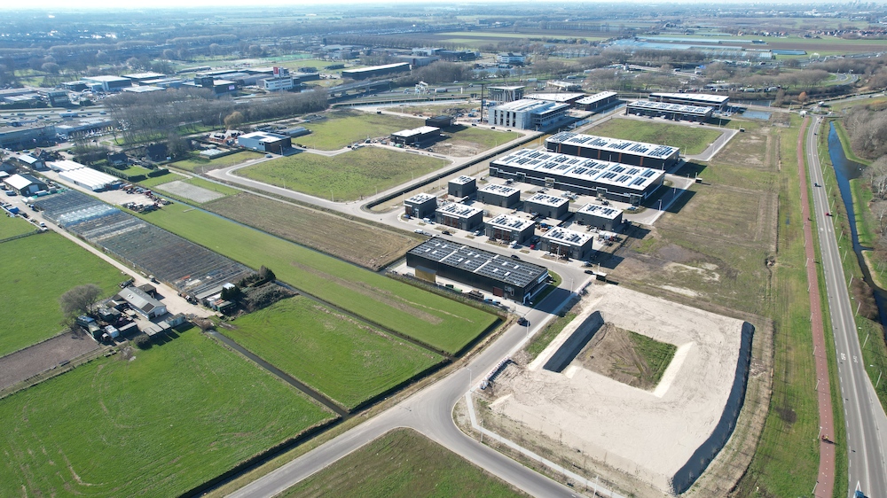 Luchtfoto van bedrijventerrein Ambachtsezoom