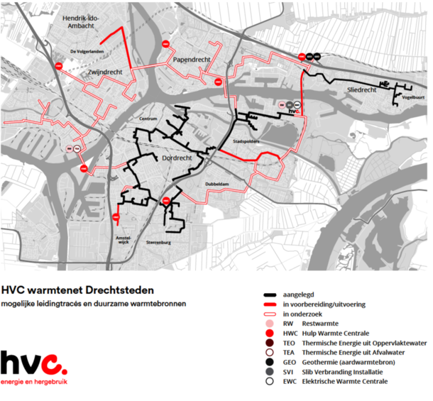 HVC warmtenet Drechtstede