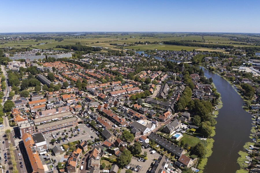 Luchtfoto van gemeente Alblasserdam